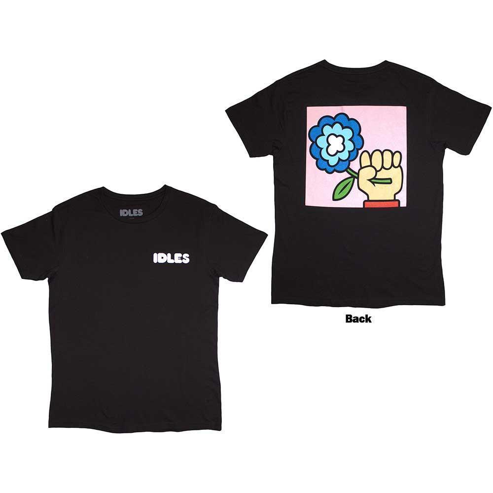 Idles Unisex T-Shirt Cartoon Flower Print 2 Sided - Picture 1 of 4